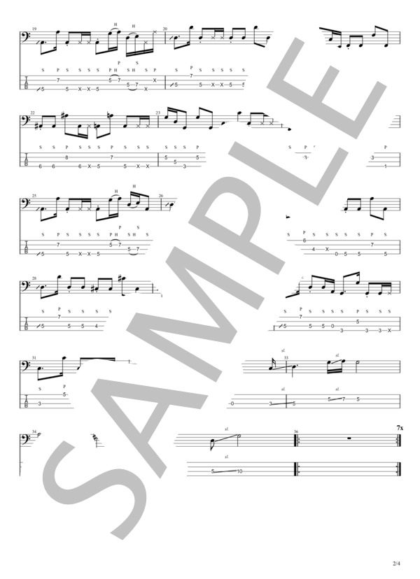 楽譜】ノーサイド / 松任谷 由実 (エレキベース / 中級) - Piascore