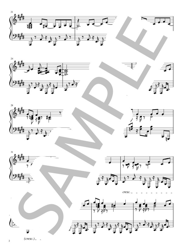 能動的三分間 (東京事変) / ピアノソロ 中〜上級 - サンプル譜面 2/5