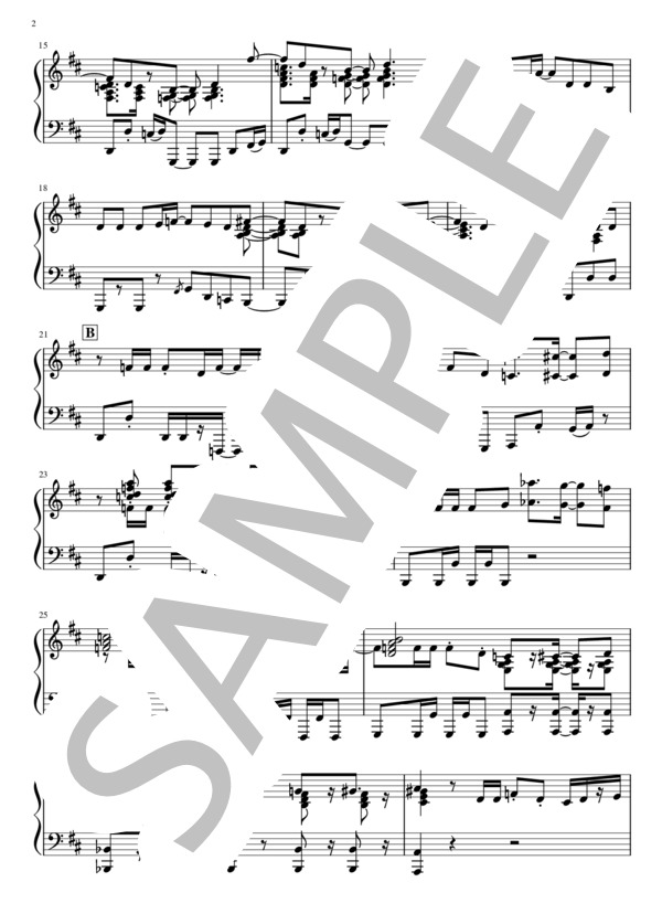 なだめスかし Negotiation (鹿乃) / ピアノソロ 中〜上級 - サンプル譜面 2/5