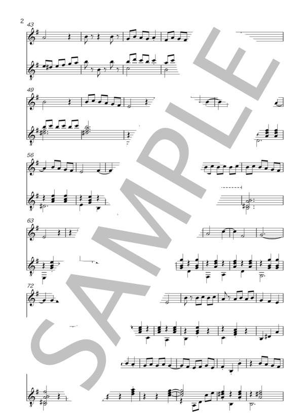 Snow wind (nyuCrossroad) / オカリナ 中級 - サンプル譜面 2/3