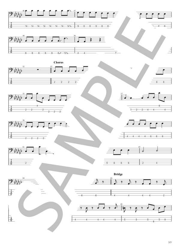 楽譜】OKKAKE / マカロニえんぴつ (エレキベース / 初〜中級