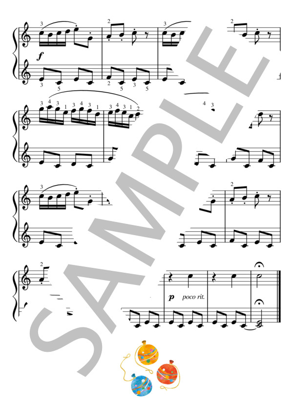 【コンクール課題曲】縁日     /     おまつり（グルリット） (コルネリウス・グルリット) / ピアノソロ 初級 - サンプル譜面 3/3