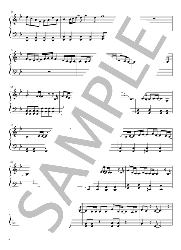 ひまわりの約束（初級）ピアノ (秦 基博) / ピアノソロ 初級 - サンプル譜面 4/5
