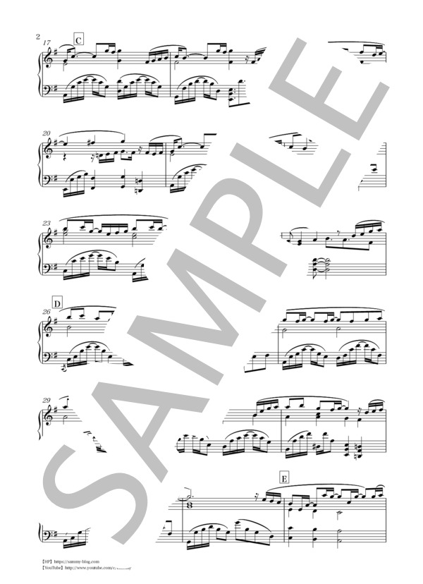 Last Scene「トレース～科捜研の男～」より【ピアノソロ】 (Ken Arai) / 上級 - サンプル譜面 2/4