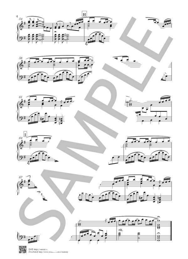 Last Scene「トレース～科捜研の男～」より【ピアノソロ】 (Ken Arai) / 上級 - サンプル譜面 4/4