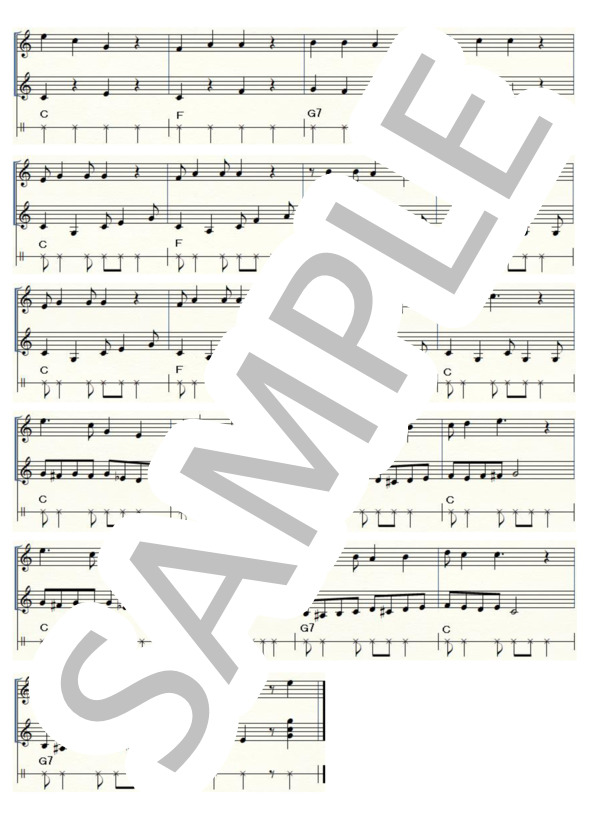 茶色の小瓶（ウクレレ三重奏 / 初級） (ジョゼフ ウィナー) / ウクレレアンサンブル 初級 - サンプル譜面 2/2