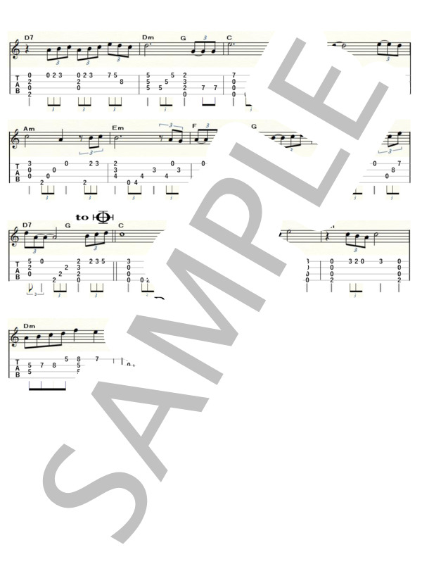 バスストップ（ウクレレソロ / Low-G / 中級)-平浩二- (平 浩二) / 中級 - サンプル譜面 2/2