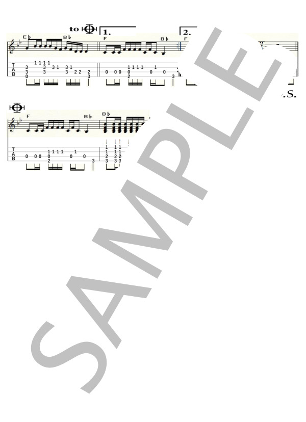 てんとう虫のサンバ（ウクレレソロ / Low-G / 中級)-チェリッシュ- / 中級 - サンプル譜面 2/2