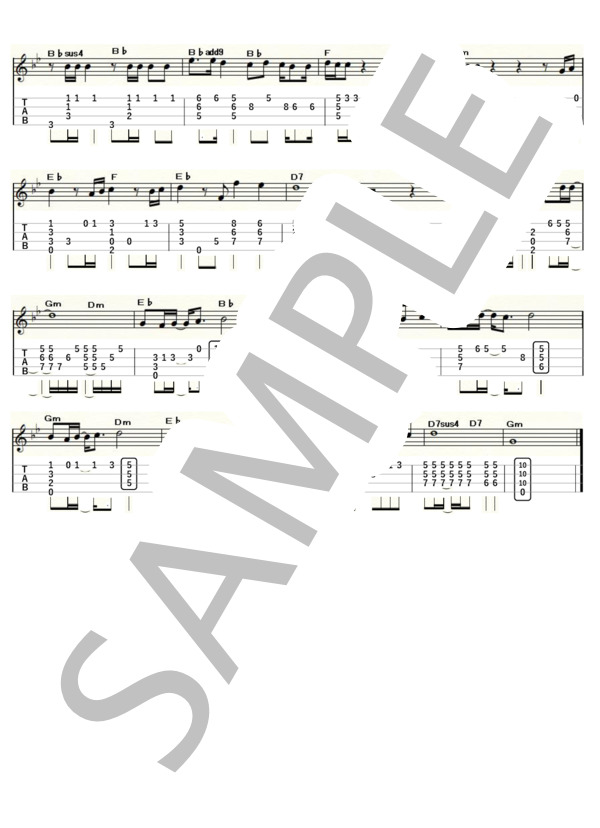 YELL(ウクレレソロ / Low-G / 中～上級)-いきものがかり- / 中〜上級 - サンプル譜面 3/3