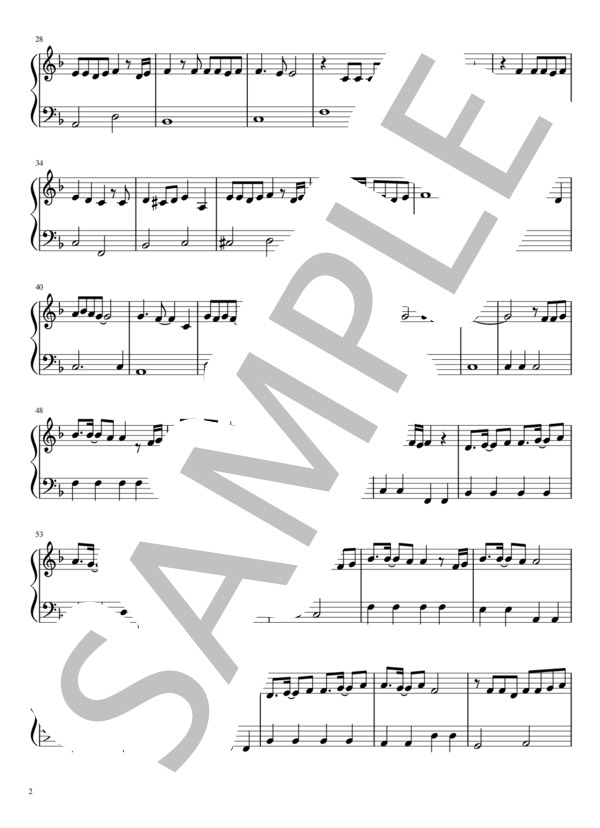 僕らの制服クリスマス【ピアノソロ】入門ー初級編 (=LOVE) / 入門〜初級 - サンプル譜面 2/5