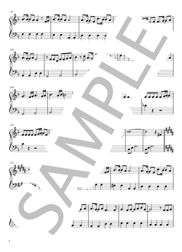 僕らの制服クリスマス【ピアノソロ】入門ー初級編 (=LOVE) / 入門〜初級 - サンプル譜面 4/5