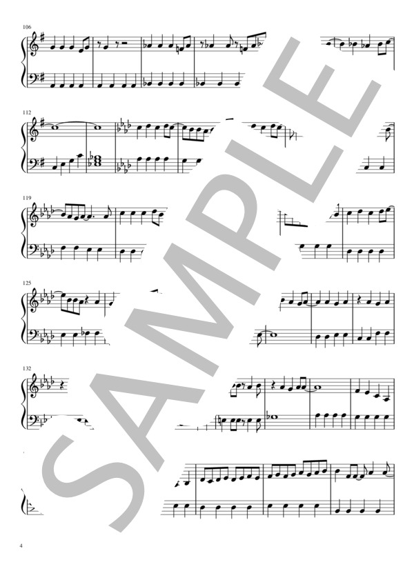 探せダイヤモンドリリー (=LOVE) / ピアノソロ 入門〜初級 - サンプル譜面 4/5