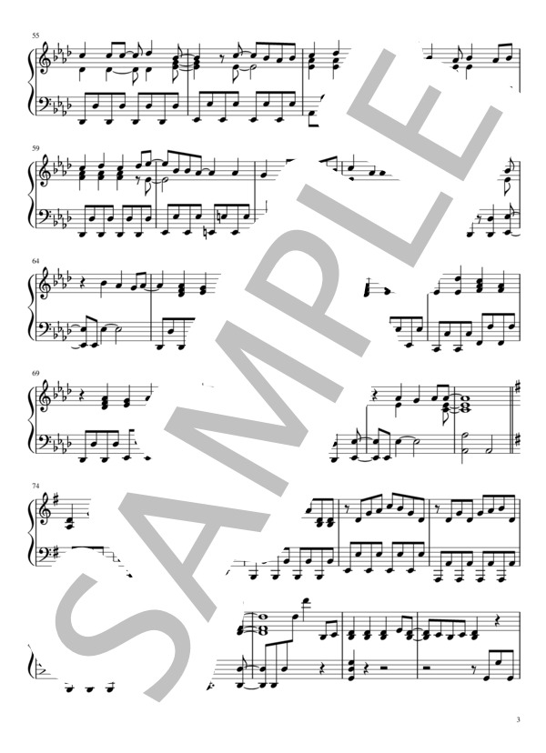 探せダイヤモンドリリー (=LOVE) / ピアノソロ 中〜上級 - サンプル譜面 3/5