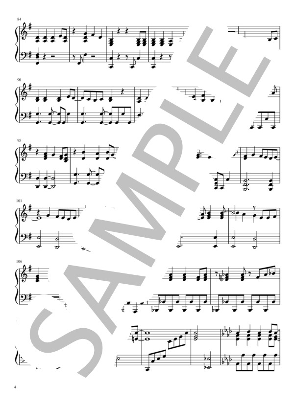 探せダイヤモンドリリー (=LOVE) / ピアノソロ 中〜上級 - サンプル譜面 4/5