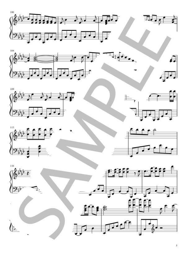 ズルいよズルいね (=LOVE) / ピアノソロ 中級 - サンプル譜面 5/5