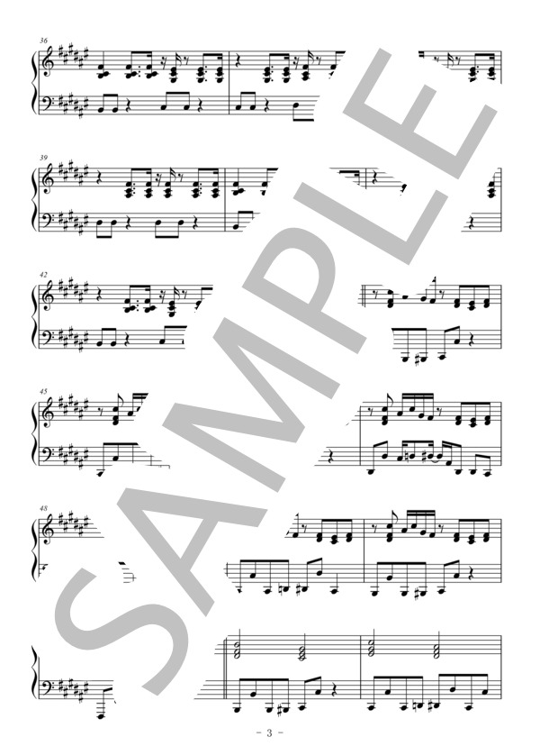 パプリカ（ピアノ伴奏譜） (Foorin) / 中級 - サンプル譜面 3/4