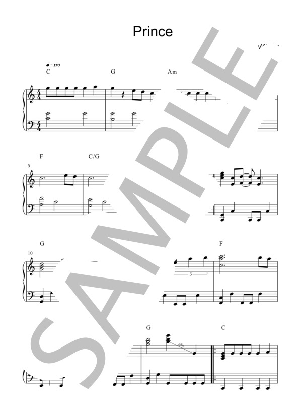 楽譜】Prince ピアノソロ / すとぷり (ピアノソロ / 中〜上級