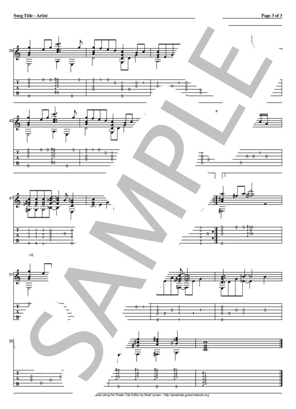 カブトムシ (aiko) / ギターソロ 初〜中級 - サンプル譜面 3/3