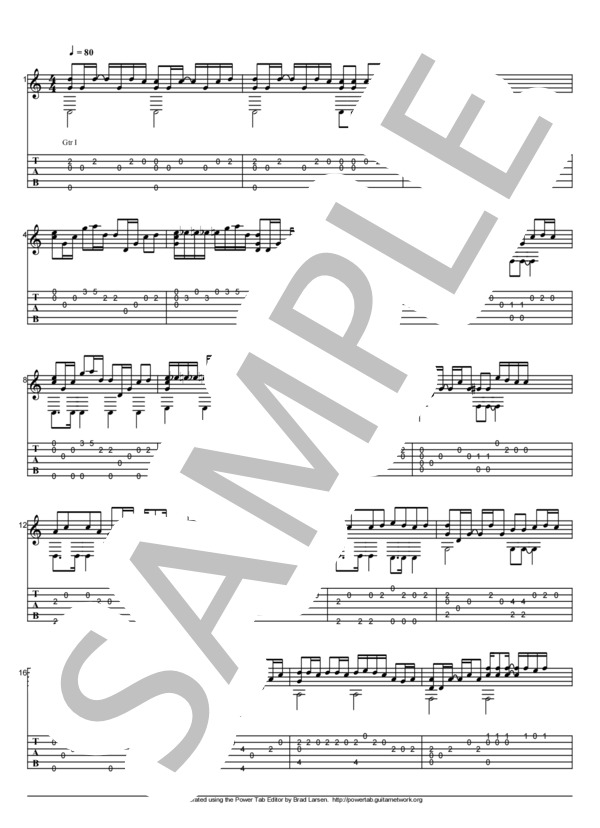 Darling (西野 カナ) / ギターソロ 初〜中級 - サンプル譜面 1/5