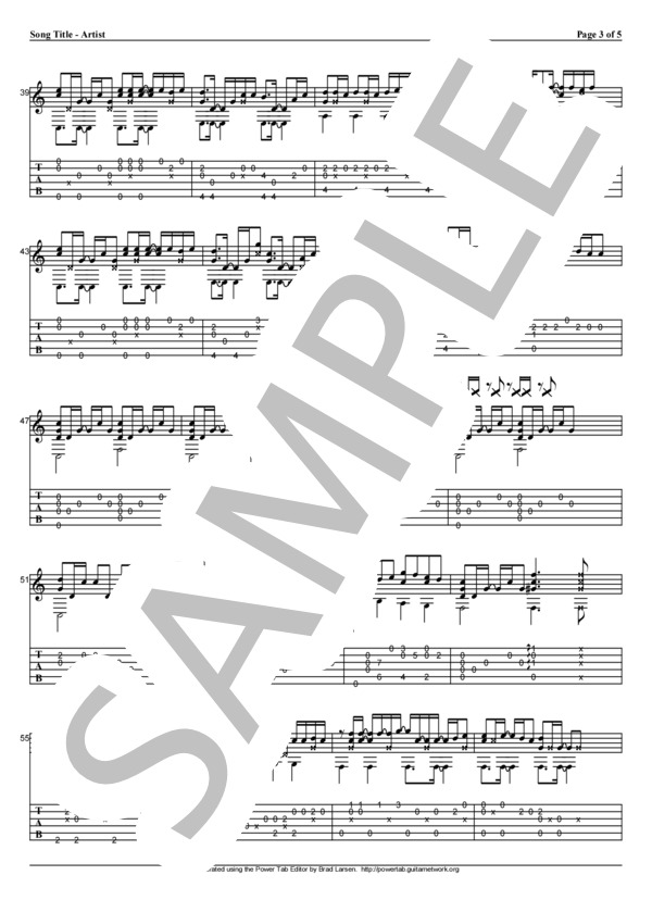 Darling (西野 カナ) / ギターソロ 初〜中級 - サンプル譜面 3/5