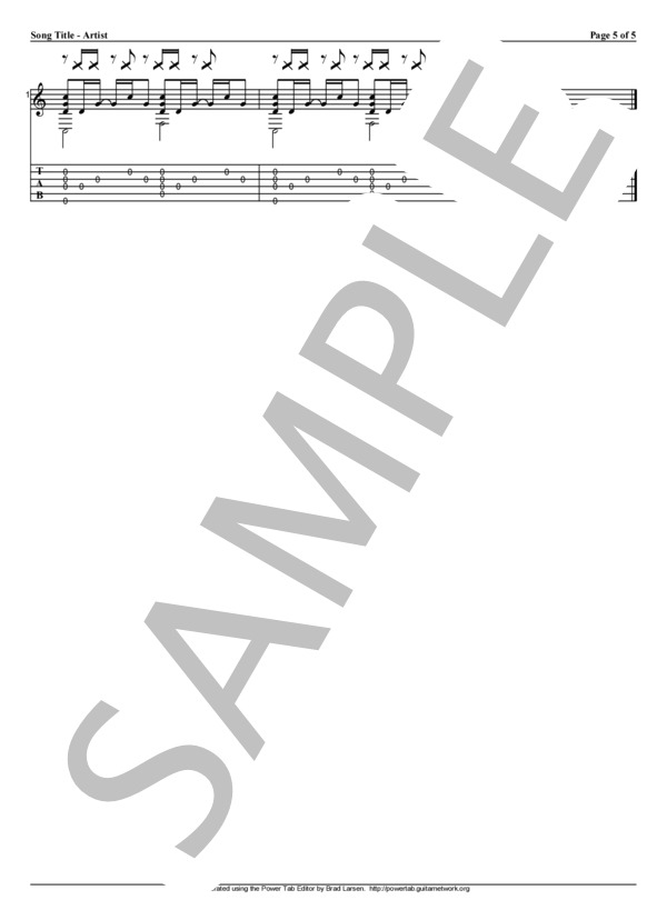 Darling (西野 カナ) / ギターソロ 初〜中級 - サンプル譜面 5/5