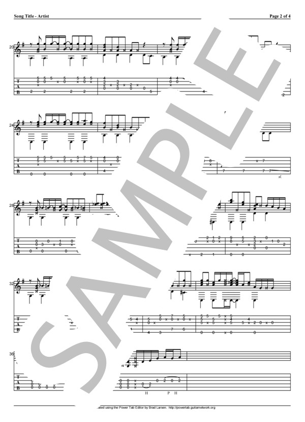 歩いて帰ろう (斉藤 和義) / ギターソロ 中級 - サンプル譜面 2/4