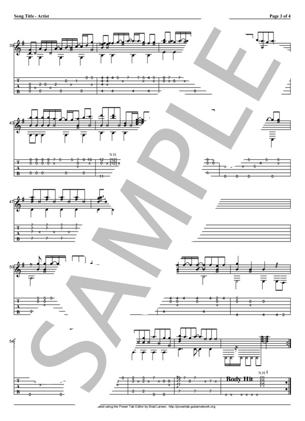 歩いて帰ろう (斉藤 和義) / ギターソロ 中級 - サンプル譜面 3/4