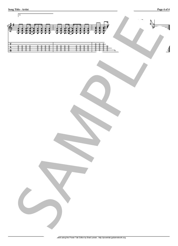 歩いて帰ろう (斉藤 和義) / ギターソロ 中級 - サンプル譜面 4/4