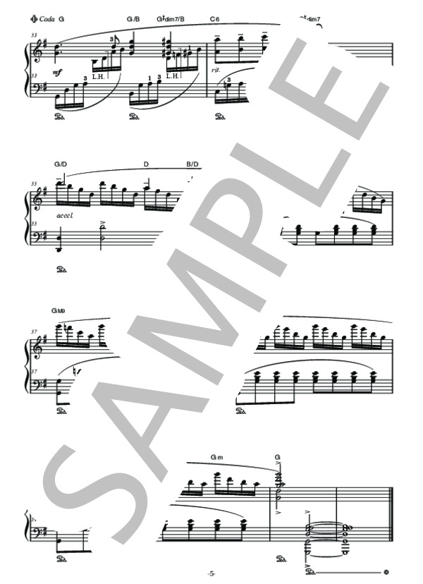 花 (瀧 廉太郎) / ピアノソロ 中〜上級 - サンプル譜面 5/5