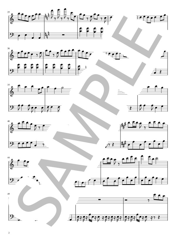 パプリカ (Foorin) / ピアノソロ 初〜中級 - サンプル譜面 2/3