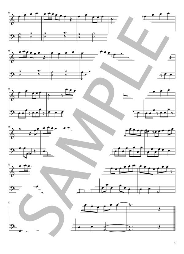 パプリカ (Foorin) / ピアノソロ 初〜中級 - サンプル譜面 3/3