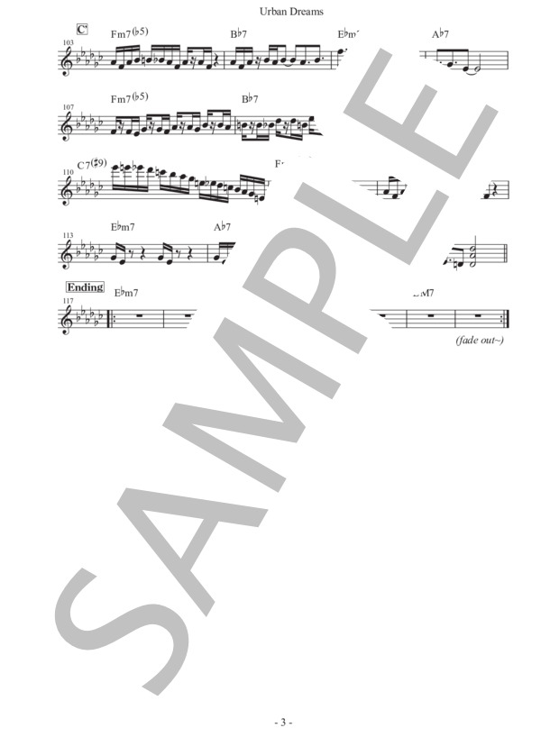 Urban Dreams (橋本 芳) / メロディ 中〜上級 - サンプル譜面 3/3