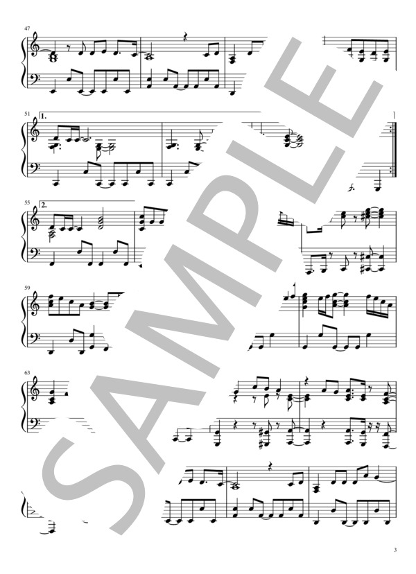 Loving you forever(モーニング娘。 / ピアノソロ / 初〜中級） / 初〜中級 - サンプル譜面 3/4