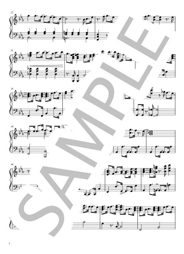 私の右側（鈴木愛理 / ピアノソロ / 中級） (鈴木 愛理) / 中級 - サンプル譜面 2/3