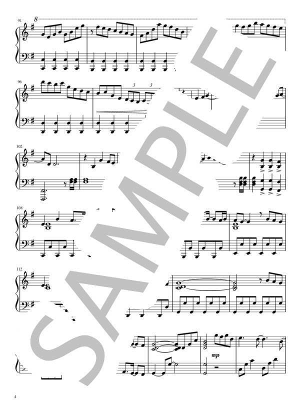 Be Alive(モーニング娘。 / ピアノソロ / 中〜上級 ) / 中〜上級 - サンプル譜面 4/5