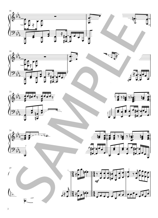 Wild Side (ALI) / ピアノソロ 中〜上級 - サンプル譜面 2/4