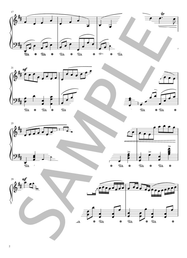 カノン(Canon,Kanon) (ヨハン・パッヘルベル) / ピアノソロ 初〜中級 - サンプル譜面 2/5