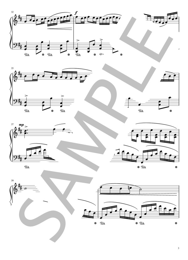 カノン(Canon,Kanon) (ヨハン・パッヘルベル) / ピアノソロ 初〜中級 - サンプル譜面 3/5