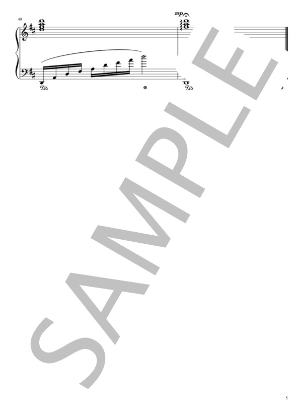 カノン(Canon,Kanon) (ヨハン・パッヘルベル) / ピアノソロ 初〜中級 - サンプル譜面 5/5