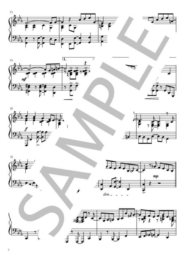 今夜はから騒ぎ (椎名 林檎) / ピアノソロ 中〜上級 - サンプル譜面 2/5