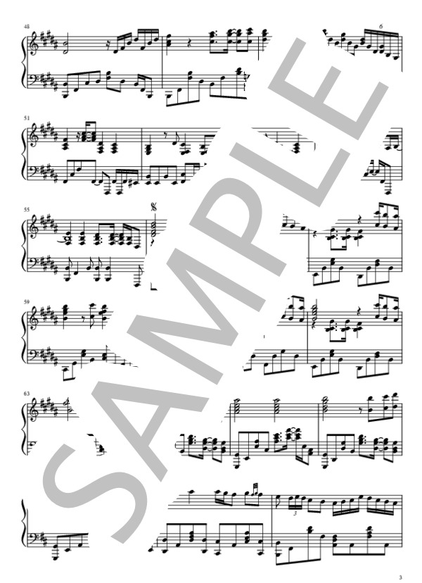 ENDLESS RAIN (X JAPAN) / ピアノソロ 中〜上級 - サンプル譜面 3/5