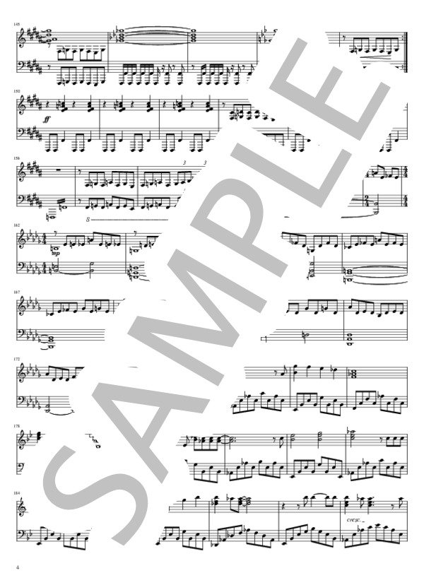 JADE (X JAPAN) / ピアノソロ 中〜上級 - サンプル譜面 4/5