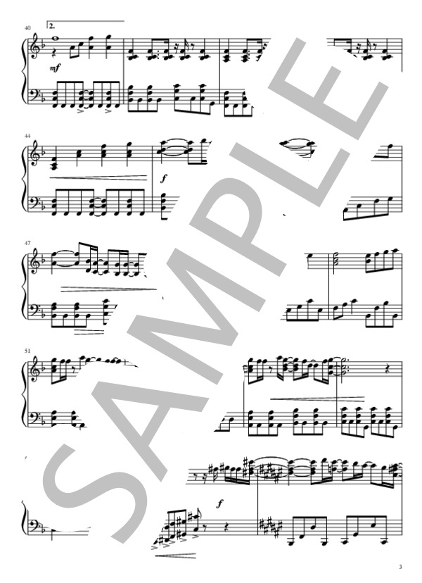 サクラ色 (アンジェラ・アキ) / ピアノソロ 中級 - サンプル譜面 3/4