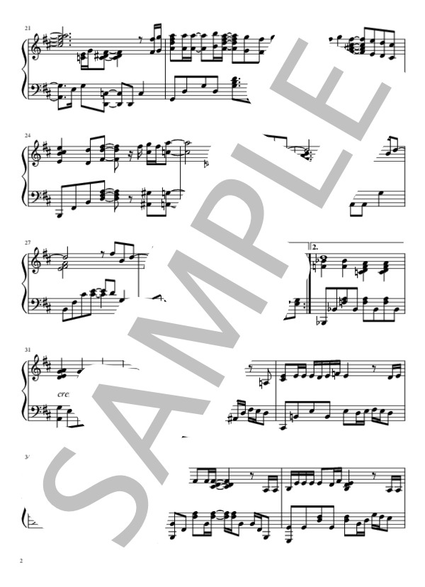 ありあまる富 (椎名 林檎) / ピアノソロ 中級 - サンプル譜面 2/4