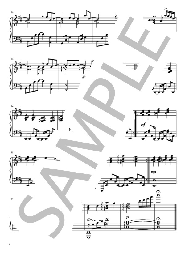 ありあまる富 (椎名 林檎) / ピアノソロ 中級 - サンプル譜面 4/4