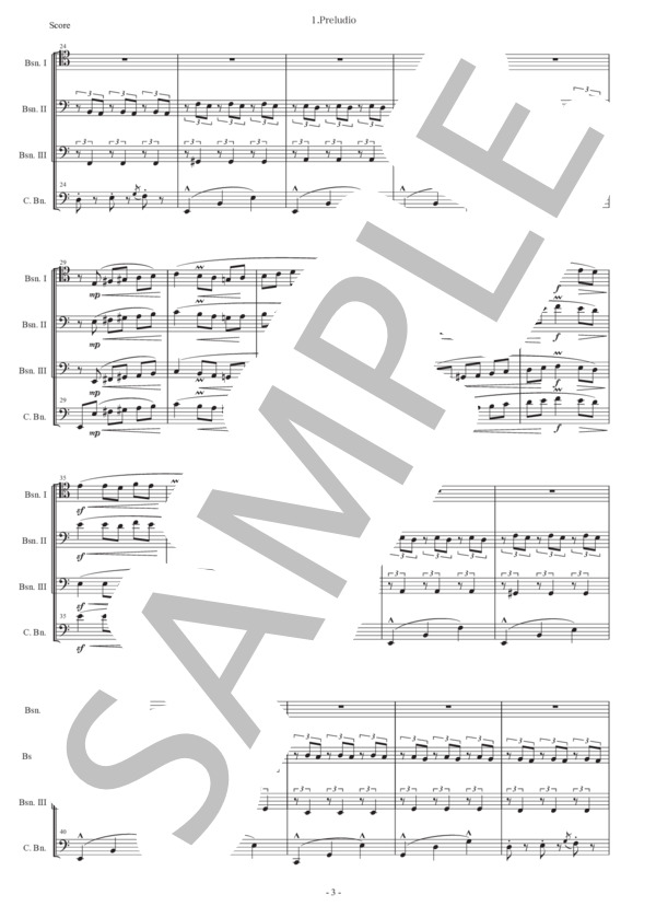 アルベニス「エスパーニャ〜前奏曲」バスーン四重奏版 (イサーク・アルベニス) / ファゴット 初〜中級 - サンプル譜面 2/5