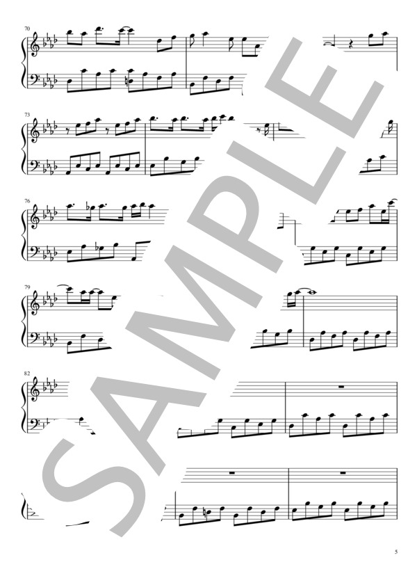 Pretender (Official髭男dism) / ピアノソロ 初〜中級 - サンプル譜面 5/5