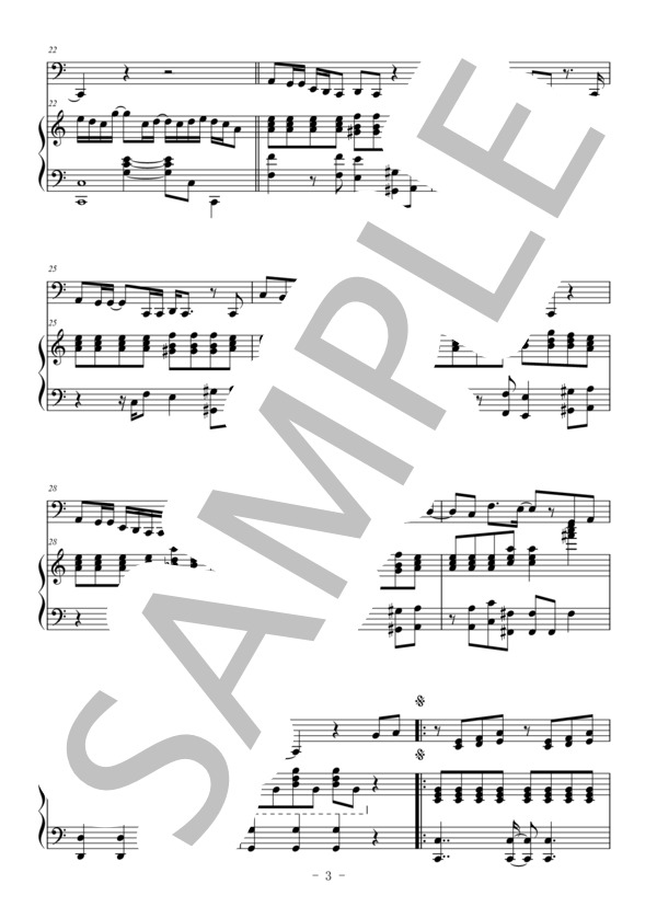 Pretender(チューバ＆ピアノ伴奏） (Official髭男dism) / 中〜上級 - サンプル譜面 3/5