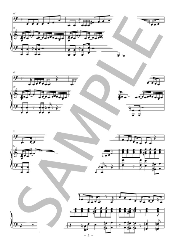 Pretender(チューバ＆ピアノ伴奏） (Official髭男dism) / 中〜上級 - サンプル譜面 5/5