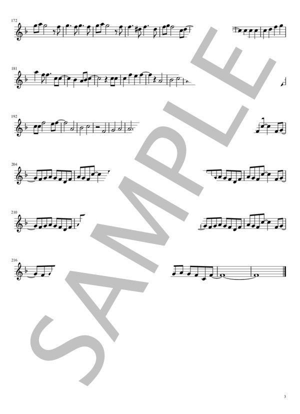 Pretender(アルトサックスソロ） (Official髭男dism) / 初級 - サンプル譜面 3/3